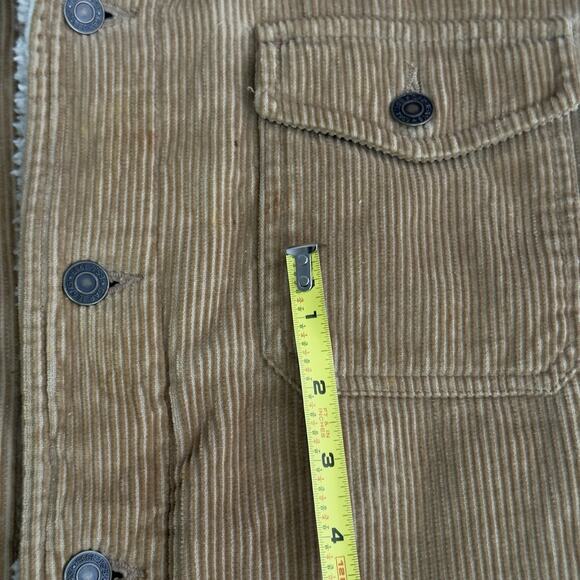 Vtg Gap Mens Brown Corduroy Sherpa Lined Quilted Trucker Jacket Small runs large - Picture 8 of 11